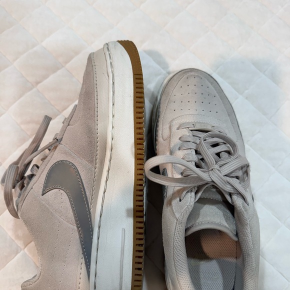 Nike Shoes - Nike Low-Top Suede Sneakers in Light Gray with Gum Sole